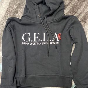 Long sleeve hoodie crop top